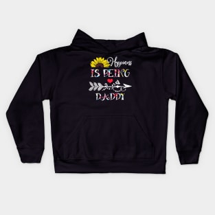 Happiness is being a daddy mothers day gift Kids Hoodie